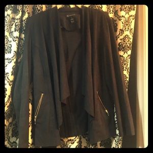 INC Black Drape Front Jacket